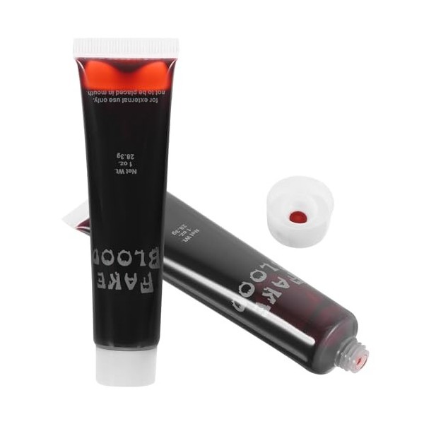 Beaupretty 4 Pièces 2 Halloween Gel De Faux Sang Théâtre De Sang De Zombie Faux Sang Sang Foncé Fausse Bouche Sang De Vampire