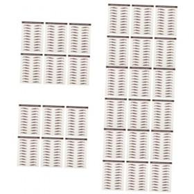 30 Pcs Sourcils Autocollants Maquillage Outils Noir Maquillage Noir Autocollants Sourcil Autocollant Transfert Instantané Sou