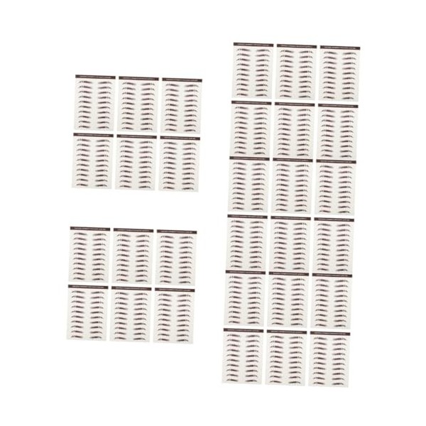 30 Pcs Sourcils Autocollants Maquillage Outils Noir Maquillage Noir Autocollants Sourcil Autocollant Transfert Instantané Sou