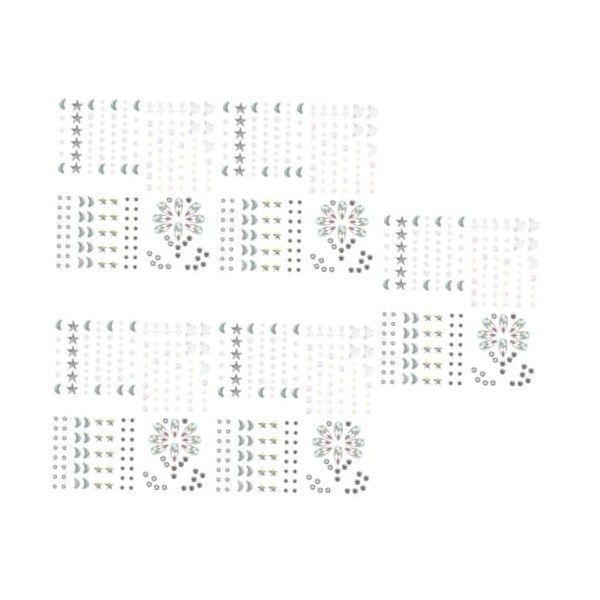 POPETPOP 20 Feuilles Manucure Stickers Autocollant Gemmes Pour Les Yeux Autocollant De Scrapbooking Bijoux De Visage Coller S