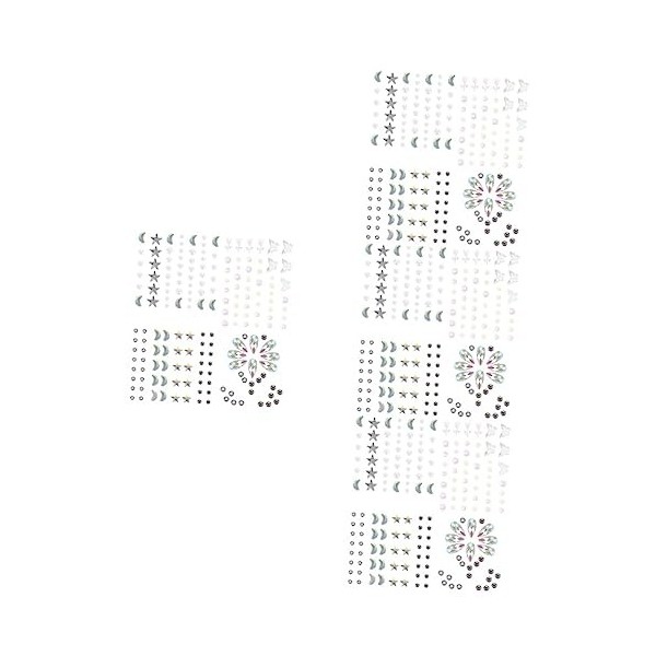 POPETPOP 20 Feuilles Manucure Stickers Autocollant Gemmes Pour Les Yeux Autocollant De Scrapbooking Bijoux De Visage Coller S