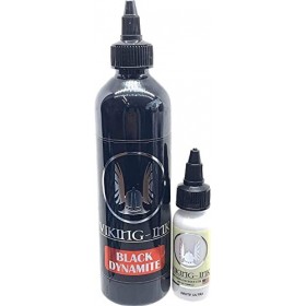 Lotion post-traitement Tatouages ​​Viking Ink Modèle Viking Encre Encre Kit Noir Dynamite 240ml + Blanc Ultra 30ml pour tatou