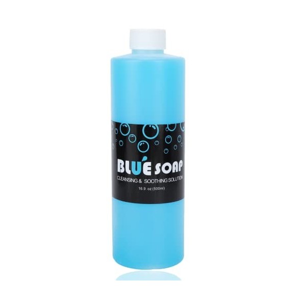 500ml Tattoo Blue Soap Blue Algae Tattoo Cleansing Soap Solution de guérison apaisante Soulager lenflure pour le suivi du ta