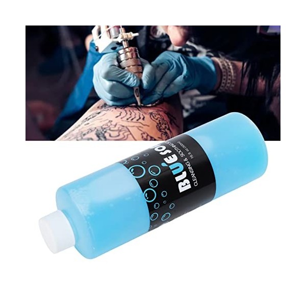 500ml Tattoo Blue Soap Blue Algae Tattoo Cleansing Soap Solution de guérison apaisante Soulager lenflure pour le suivi du ta