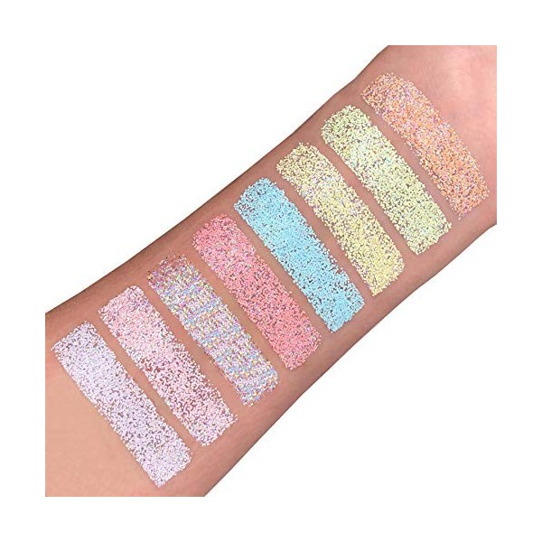 Secoueurs à paillettes pastel par Moon Glitter Paillette Lune – 100% de paillettes cosmétique pour le visage, le corps, les