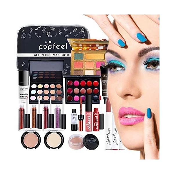 Maquillage Adulte - Kit maquillage tout-en-un pour filles | coffret cadeau maquillage multi-usages kit démarrage essentiel ma