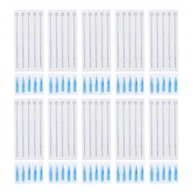 50 Pcs Aiguilles De Tatouage Embout De Buse De Tatouage, 3RS 5RS 7RS 9RS 3RT 5RT 7RT 9RT Aiguilles De Tatouage Médical Jetabl