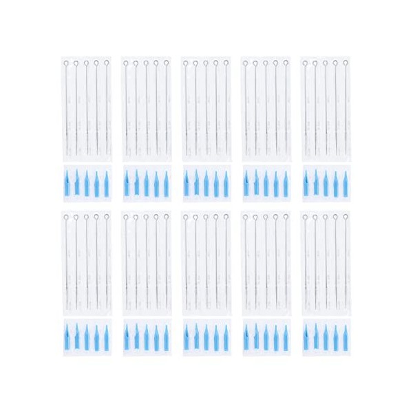 50 Pcs Aiguilles De Tatouage Embout De Buse De Tatouage, 3RS 5RS 7RS 9RS 3RT 5RT 7RT 9RT Aiguilles De Tatouage Médical Jetabl
