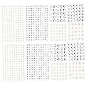 Angoily 48 Feuilles De Strass De Beauté Autocollants Pour Le Corps Et Les Yeux Autocollants En Strass Pour Le Visage Autocoll