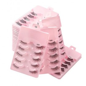 UAMOU Vison Cils Volume Faux Cils 3D vison naturel Long maquillage Faux Cils Faux Cils Cilios moelleux Faux Cils Cheerfully 