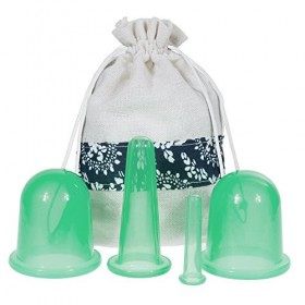 Ventouses Anti Cellulite, Lictin 4 PCS Silicone Massage Cups Soins du Corps Ventouse Anti-cellulite,3 Tailles de Ventouse Cel