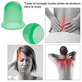 Ventouses Anti Cellulite, Lictin 4 PCS Silicone Massage Cups Soins du Corps Ventouse Anti-cellulite,3 Tailles de Ventouse Cel