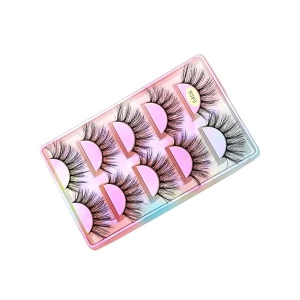 UAMOU 10 Styles 2/5/10/20/30/50/100 boîtes 3D cils de vison 5 paires naturel individuel vison faux cils Kit de maquillage Cil