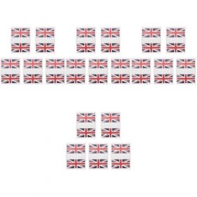 POPETPOP 20 Ensembles Fans Royaume-uni Sticker De Drapeaux Du Jubilé De La Reine Drapeau Britannique Stickers Union Jack Stic