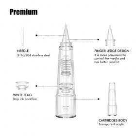 BIOMASER® Aiguilles de Tatouage 10PCS Aiguilles de Maquillage Permanentes pour Stylo à Machine de Maquillage Permanent T100 P