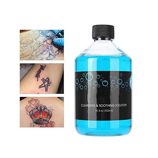 Savon bleu pour tatouage - 500 ml - Savon neutre - Solution de nettoyage pour tatouage et tatouage