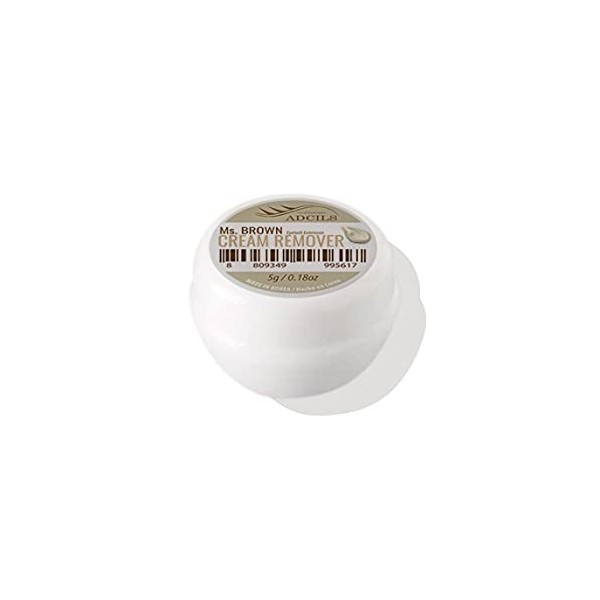 ADCILS PROFESSIONAL Mme Brown Extension de Cils Crème Remover 5G/0.16Oz - Lash Glue Gel Adhésif Retrait Crème Maquillage Acce