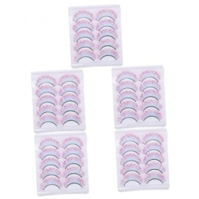 Angoily 25 Paires De Faux Cils Colorés 5D Faux Cils Supérieurs Et Inférieurs Faux Cils Dramatiques Faux Cils Faux Cils Avec C