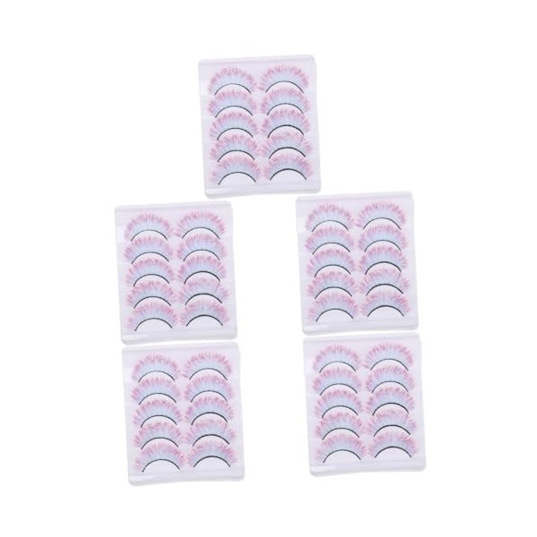 Angoily 25 Paires De Faux Cils Colorés 5D Faux Cils Supérieurs Et Inférieurs Faux Cils Dramatiques Faux Cils Faux Cils Avec C