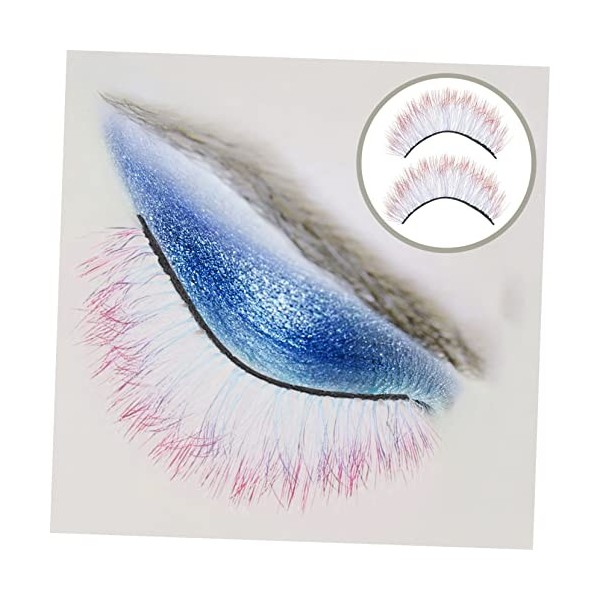 Angoily 25 Paires De Faux Cils Colorés 5D Faux Cils Supérieurs Et Inférieurs Faux Cils Dramatiques Faux Cils Faux Cils Avec C