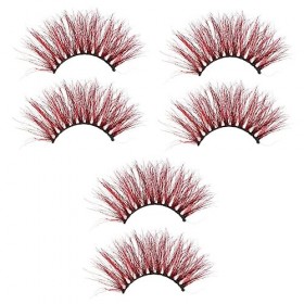 Housoutil 3 Paires Faux Cils De Vison Cils Denses Cils Volumineux Cils De Cosplay Cils Réutilisables Cils En Fibres Synthétiq