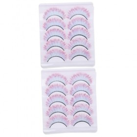 LALAFINA 20 Paires Faux Cils Colorés Extensions De Faux Cils Faux Cils Dhalloween Faux Cils Réutilisables Faux Cils Naturels