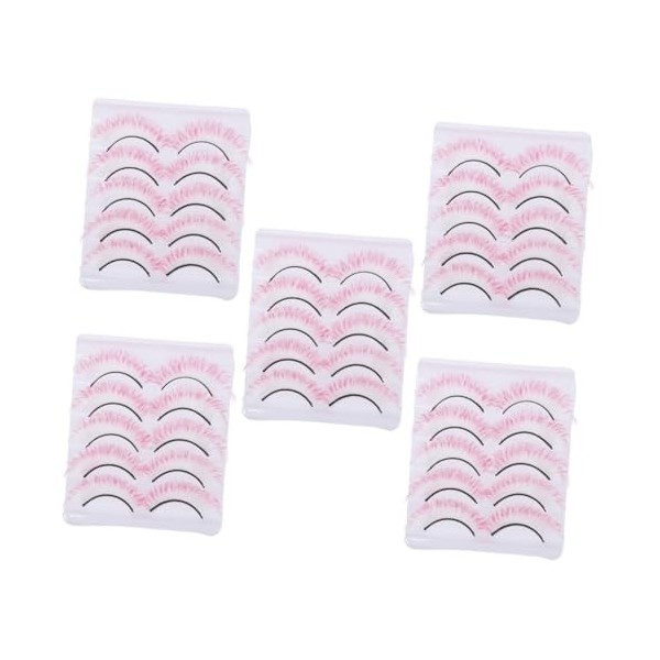 LALAFINA 20 Paires Faux Cils Colorés Extensions De Faux Cils Faux Cils Dhalloween Faux Cils Réutilisables Faux Cils Naturels