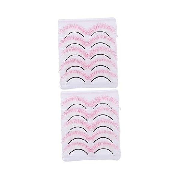LALAFINA 20 Paires Faux Cils Colorés Extensions De Faux Cils Faux Cils Dhalloween Faux Cils Réutilisables Faux Cils Naturels