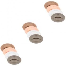 Angoily 12 Pcs 3D Module Masque À Lèvres Pratique Silicone Faux Pour Lèvres Fausses Lèvres Fausse Peau Lèvre Micro Blading Pe