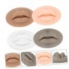 Angoily 12 Pcs 3D Module Masque À Lèvres Pratique Silicone Faux Pour Lèvres Fausses Lèvres Fausse Peau Lèvre Micro Blading Pe