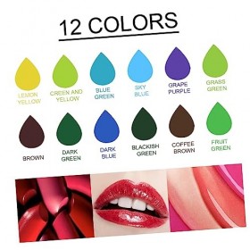 POPETPOP Ensemble De 12 Pièces Matière Première De Glaçure De Lèvre Pigment De Brillant à Lèvres Pigment Brillant à Lèvres Br