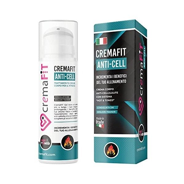CREMAFIT ANTI-CELL Crème Anticellulite Intensive Forte pour les Cuisses et les Fesses. Gel Thermoactif Effet Chaud Il lutte c
