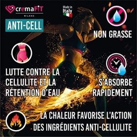 CREMAFIT ANTI-CELL Crème Anticellulite Intensive Forte pour les Cuisses et les Fesses. Gel Thermoactif Effet Chaud Il lutte c