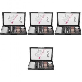 minkissy 4 Ensembles De Poudre À Sourcils Surligneur À Sourcils Pigmenté Fard À Paupières Mat Palettes De Maquillage Kit De P