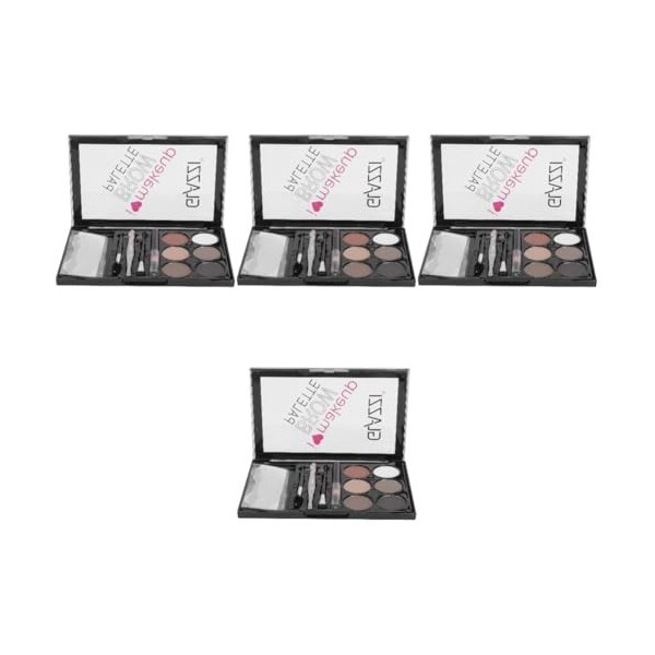 minkissy 4 Ensembles De Poudre À Sourcils Surligneur À Sourcils Pigmenté Fard À Paupières Mat Palettes De Maquillage Kit De P