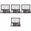 minkissy 4 Ensembles De Poudre À Sourcils Surligneur À Sourcils Pigmenté Fard À Paupières Mat Palettes De Maquillage Kit De P