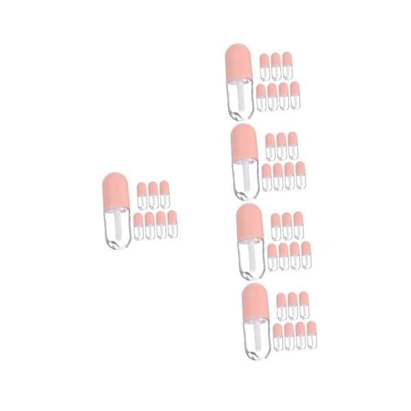 POPETPOP 40 Pièces Tube De Brillant à Lèvres Capsule Lèvre Vide En Vrac Tubes Vides Transparents Base De Brillant à Lèvres Ma