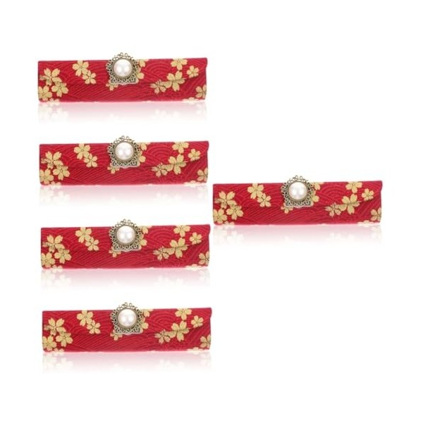 POPETPOP 3 Pièces Boîte De Rangement De Porte- Fleur Couverture De Florale Étui Porte- Cas Rouge en Tissu Voyage Japon