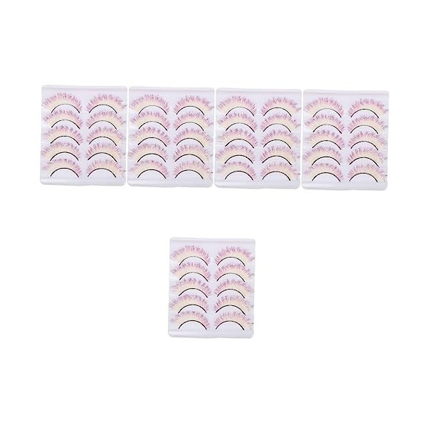 POPETPOP 25 Paires Faux Cils Colorés Faux Cils Réutilisables Faux Cils Arc-en-ciel Faux Cils 5d Cils Supérieurs Inférieurs Lo