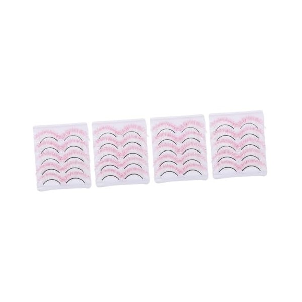 POPETPOP 25 Paires Faux Cils Colorés Faux Cils Réutilisables Faux Cils Arc-en-ciel Faux Cils 5d Cils Supérieurs Inférieurs Lo