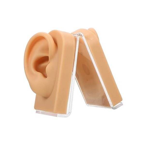 DOITOOL 1 Ensemble Oreille Modèle Mannequin Corps Silicone Oreille Jouet Boucle DOreille Stud Flexible Silicone Souple Oreil