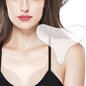 Coussin de Poitrine en Silicone Réutilisable Coussinets Anti-Rides de Poitrine Patchs de Rides Décolleté Forme de T Lisser Vo
