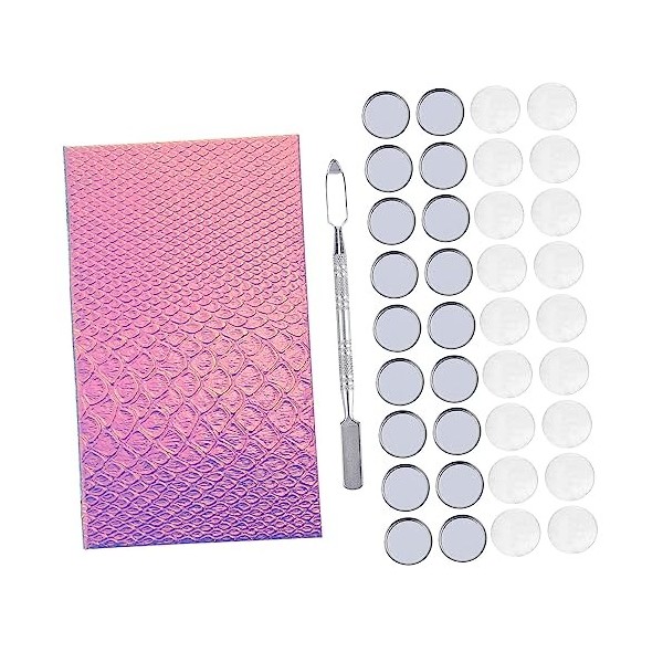 Ipetboom 1 Jeu Boîte De Fard à Paupières De Maquillage Cas Vide De Fard à Paupières Cosmétique Spatule Maquillage Plaque Kit 