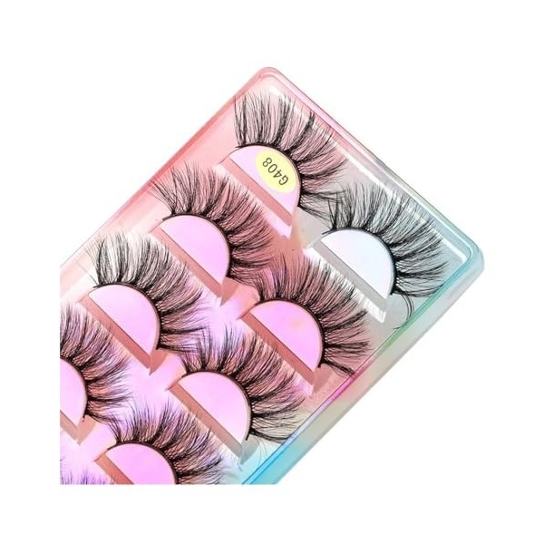 UAMOU Cils en vrac 3D vison cils moelleux doux vaporeux naturel Extension de cils réutilisable Cilios vison faux cils maquill