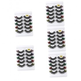 POPETPOP 25 Paires Faux Cils Faux Extensions De Cils Recourber Des Cils Moelleux Cils Réutilisables Naturels Maquillage Des C