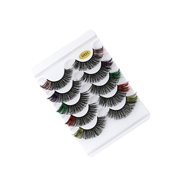 POPETPOP 25 Paires Faux Cils Faux Extensions De Cils Recourber Des Cils Moelleux Cils Réutilisables Naturels Maquillage Des C