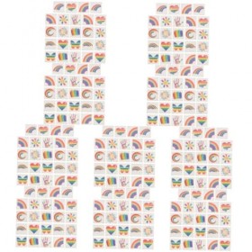 Beavorty 240 Pcs Autocollants Pour Le Visage Autocollants Autocollants Pour Le Corps Autocollants Fierté Fournitures De Blm D