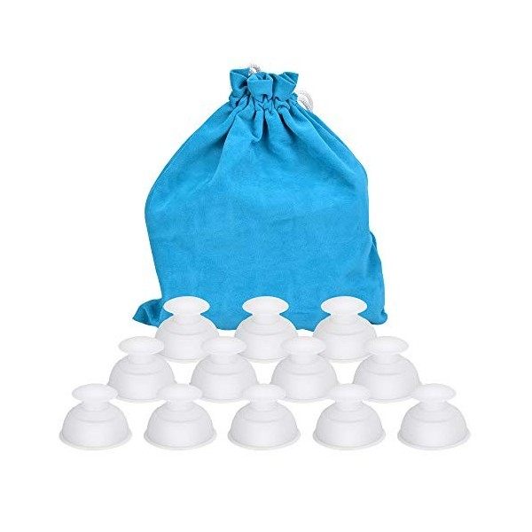 Ventouses Anti Cellulite, Hydream 12pcs Silicone Massage Cups Soins du Corps Ventouse Thérapie Chinois Cupping pour Anti-âge 