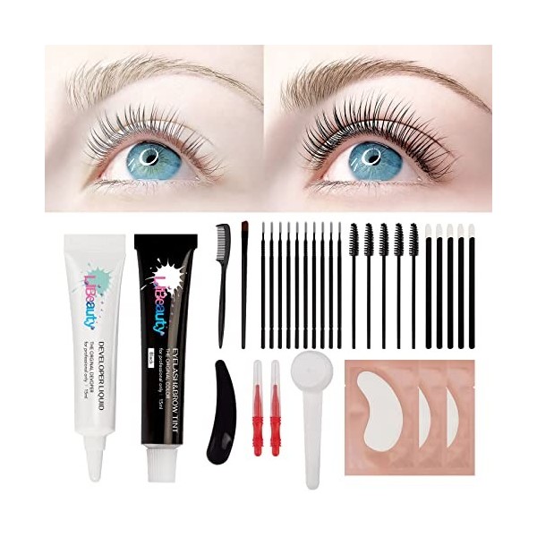 Kit de teinture pour cils et sourcils Libeauty dune durée de 8 semaines pour la coloration professionnelle des sourcils et d