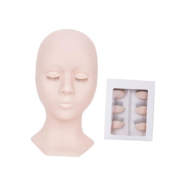 POPETPOP 1 Set Greffage Tête De Cils Modèle Moules En Silicone Fournitures Dextension De Cils Tête De Formation À La Pratiqu